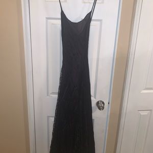 Black lace lingerie nightgown